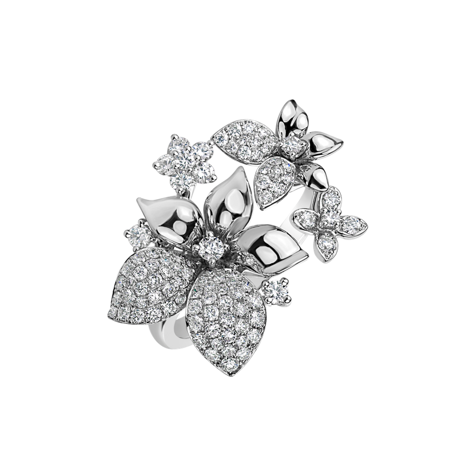 Prsteň s diamantmi Floral Enigma