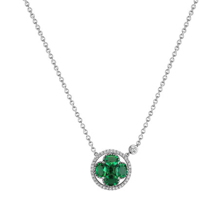 Náhrdelník s diamantmi a smaragdmi Lavish Admiration