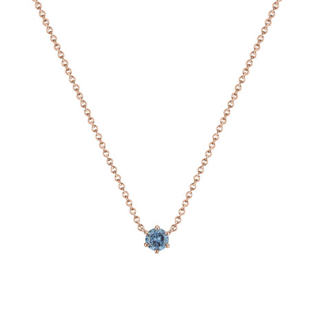 Náhrdelník s modrým diamantom Essential Drop