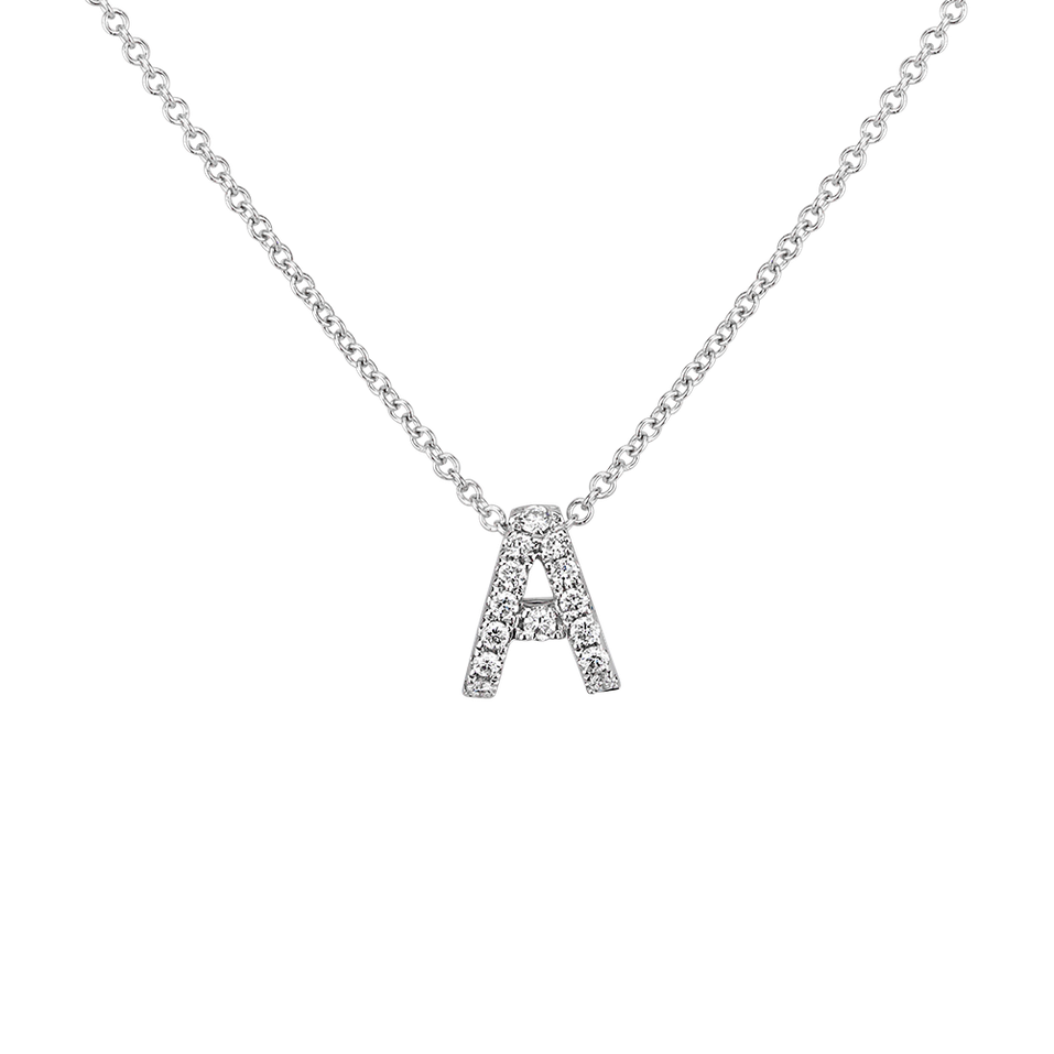 Náhrdelník s diamantmi Diamond Letter