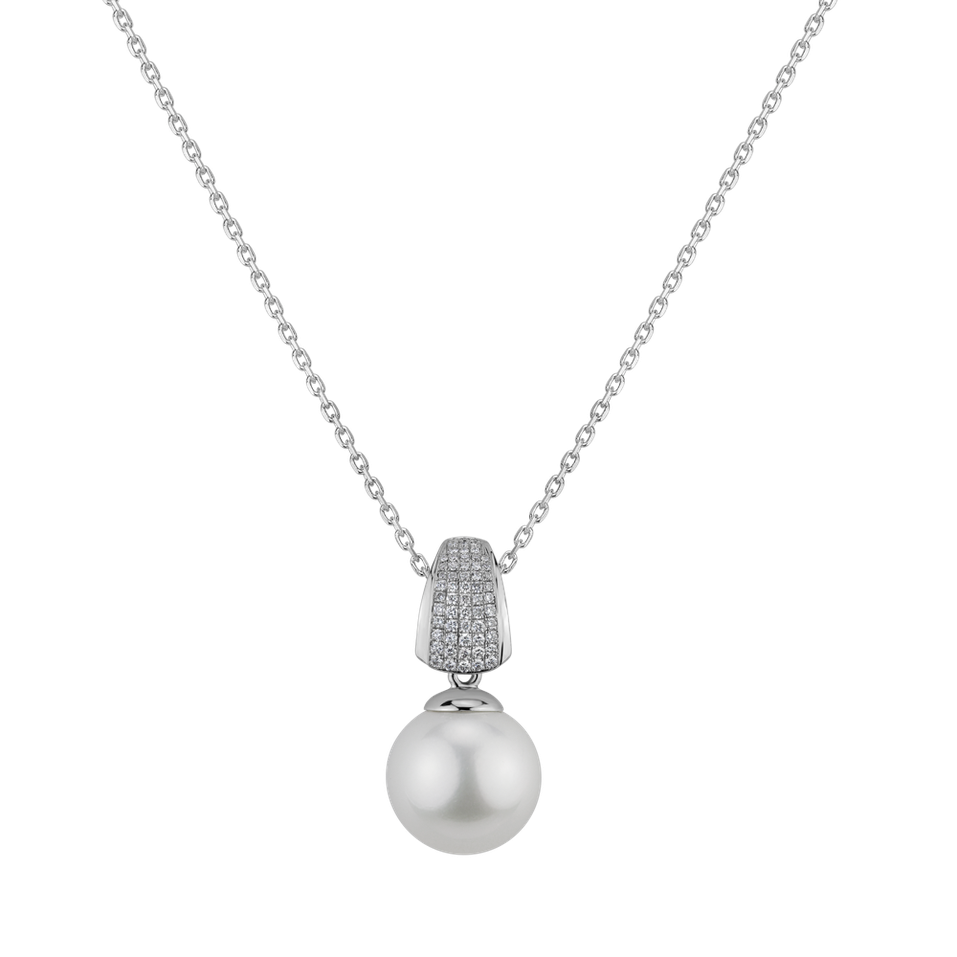 Přívěsok s perlou a diamantmi Elegant Reef
