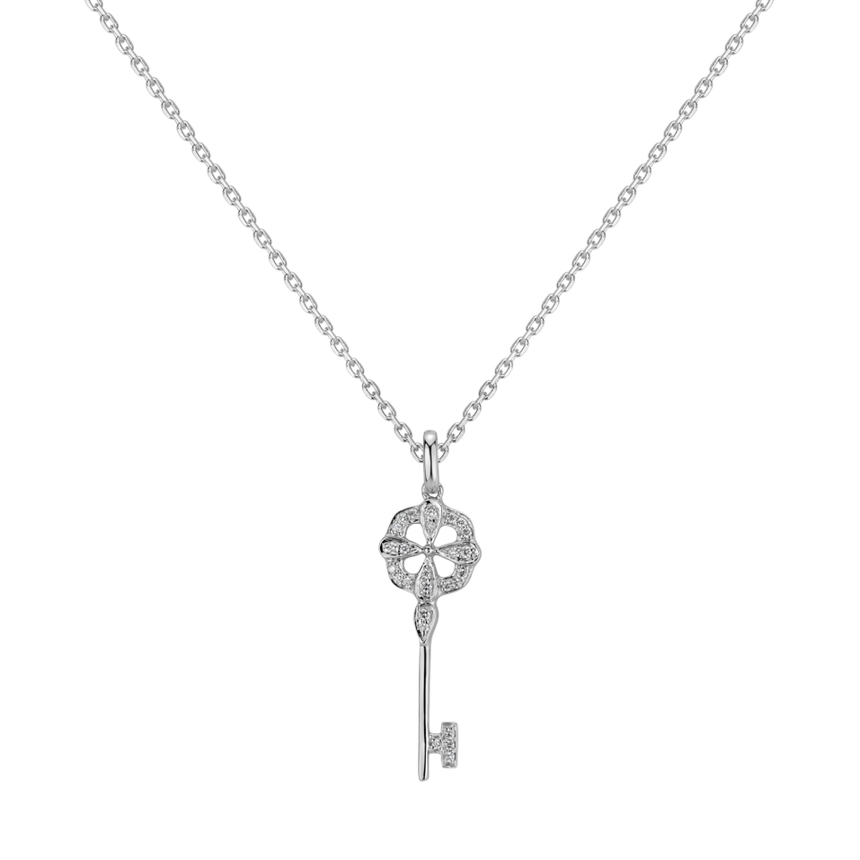 Přívěsok s diamantmi Lucky Key