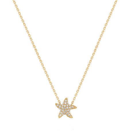 Náhrdelník s diamantmi Starfish