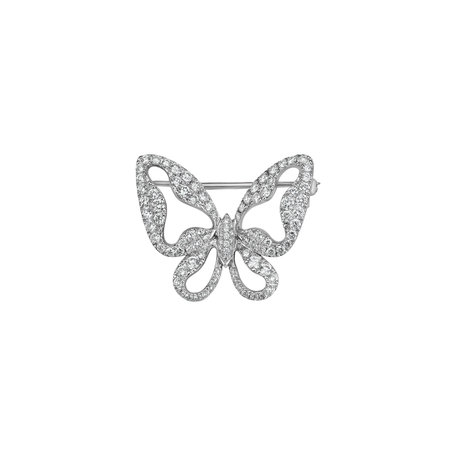 Brošňa s diamantmi Delightful Papillon