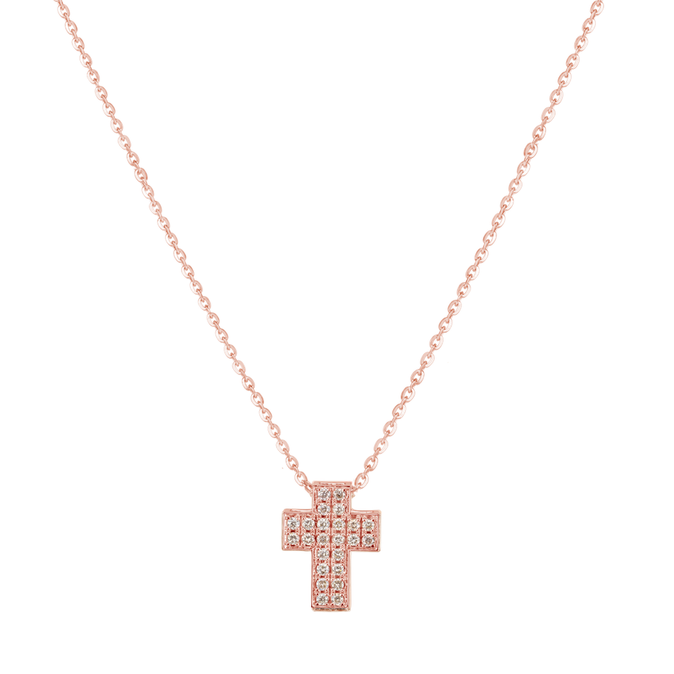 Náhrdelník s diamantm Divine Cross