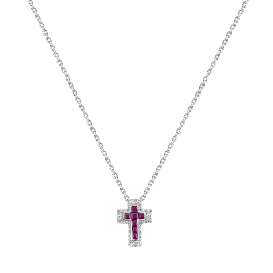 Prívesok s diamantmi a rubínmi Theosian Cross