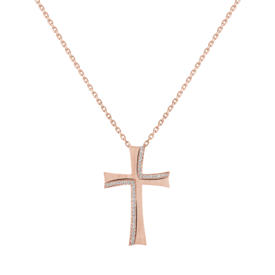 Přívěsok s diamantmi Rose Cross